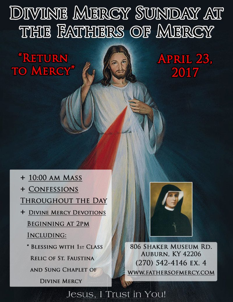 Come Join us for Divine Mercy Sunday! - The Fathers of Mercy