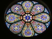 Immaculate Heart of Mary Stained Glass Rose Window