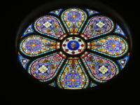 Sacred Heart of Jesus Stained Glass Rose Window